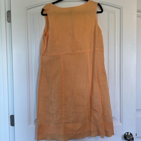 J Jill Linen Beaded Sleeveless Dress Size 14 - Picture 4 of 5